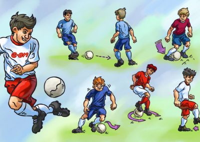 Ilustrace z knihy Fotbalová angličtina a němčina