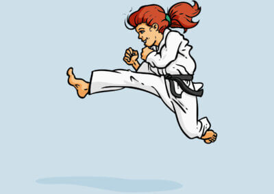 Ilustrace pro brožuru Učím se taekwondo